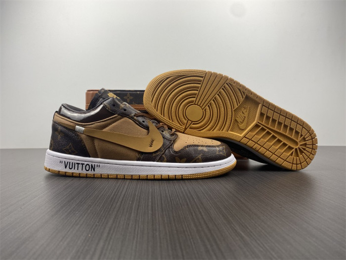 air jordan 1 o-w -louiv low top (with case)