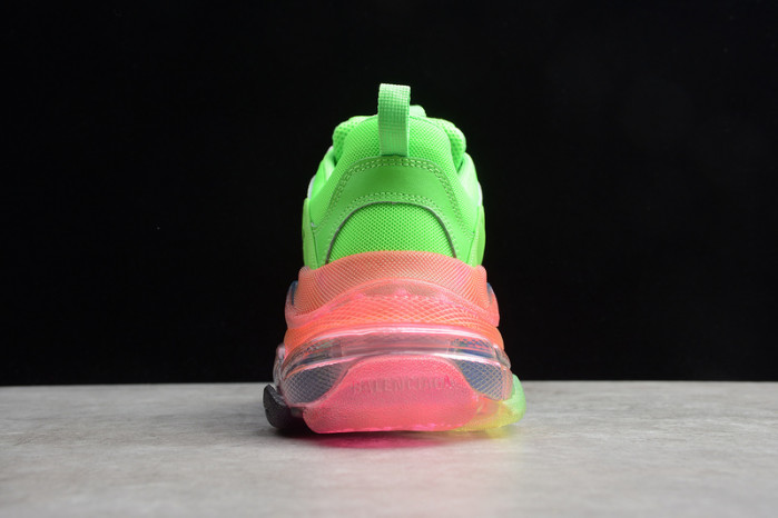 blcg sneaker triple.s.gomma vert-rainbow noir