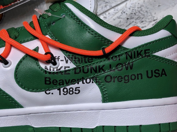 nike dunk low o-w pine green ct0856-100
