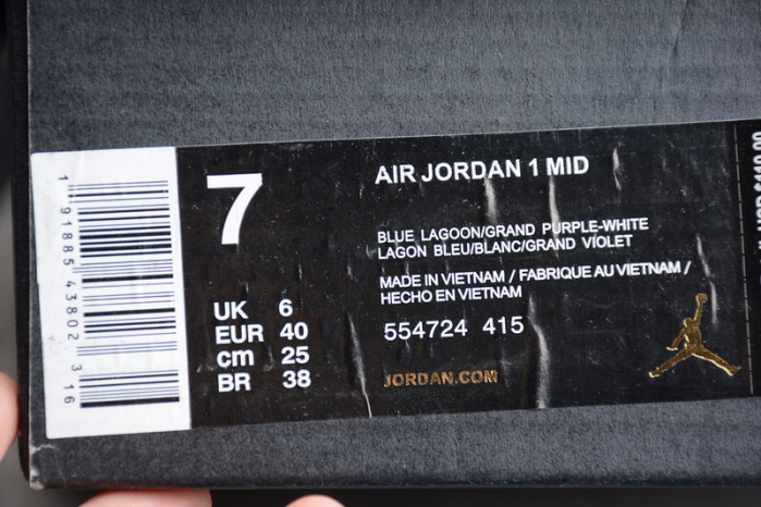 jordan 1 mid hornets 554724-415