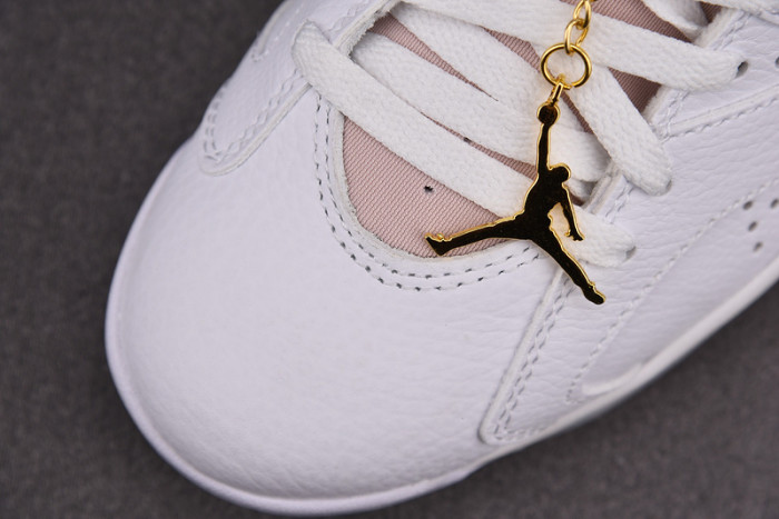 air jordan 6 retro gold hoops dh9696-100