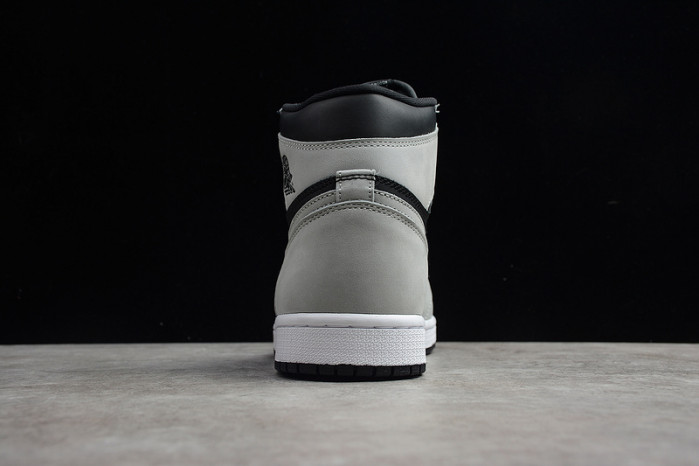 air jordan 1 retro high black white light smoke grey 555088-035